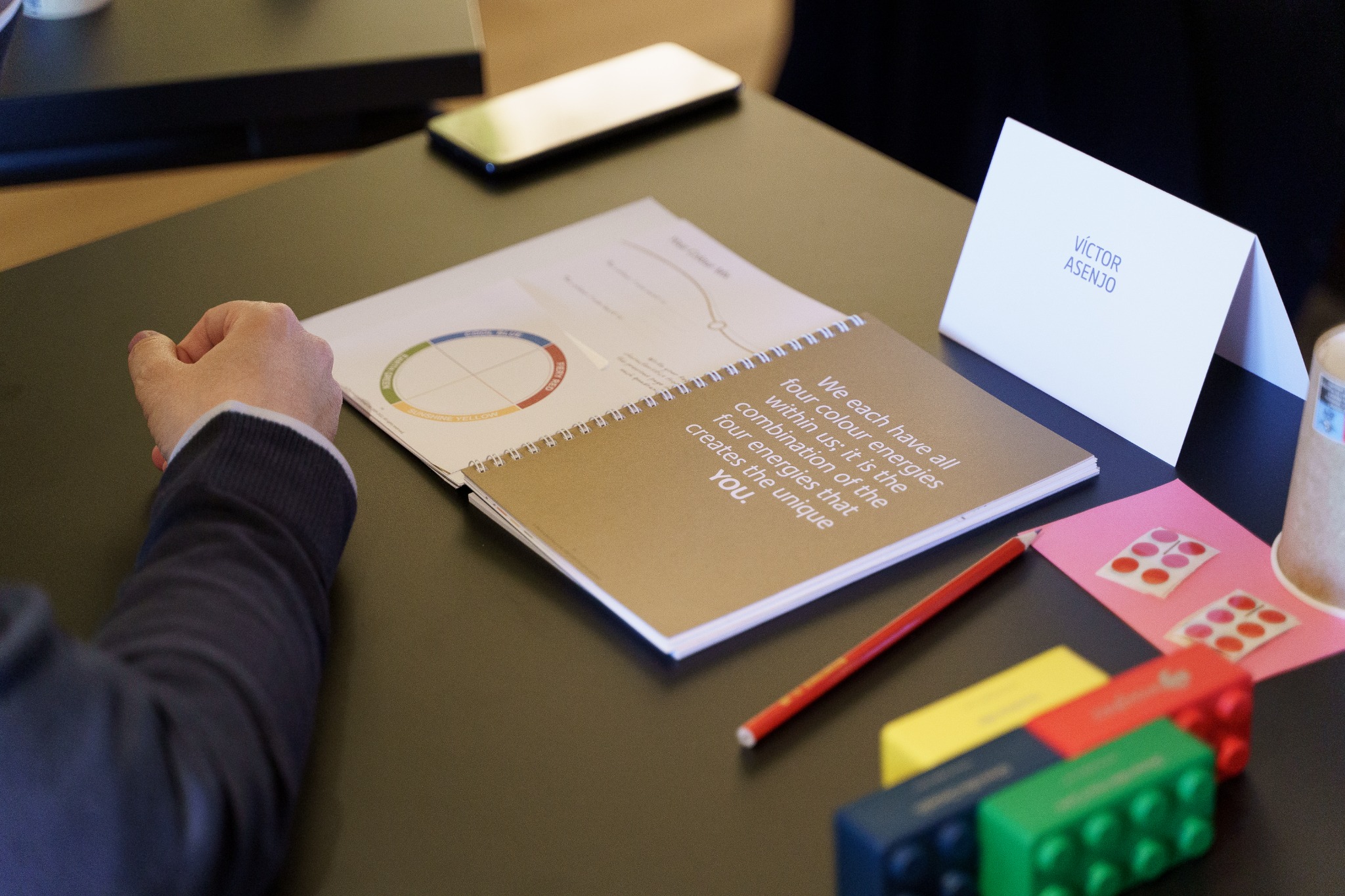 Insights Discovery materials and color energies during a workshop